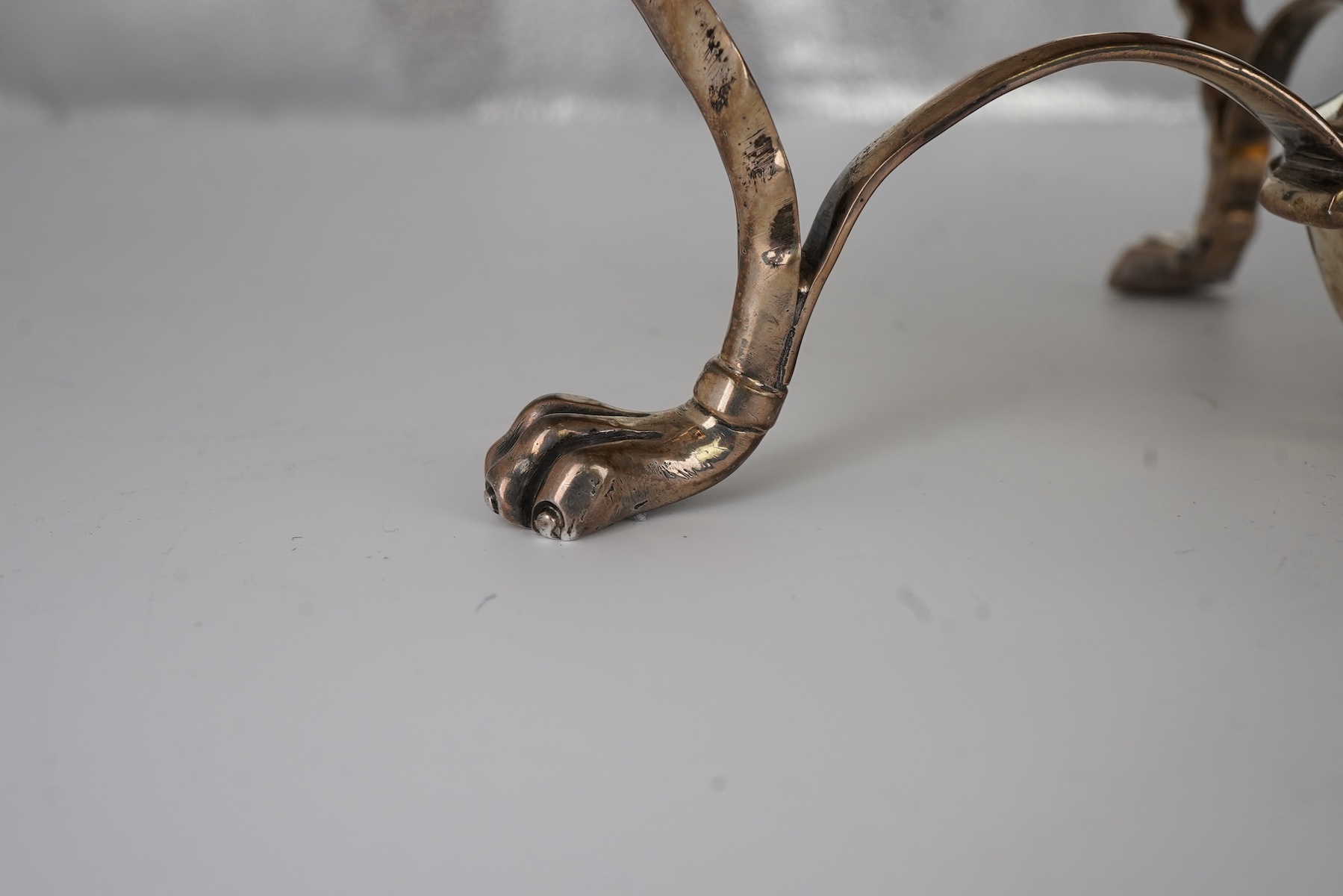 A William IV silver vegetable dish on stand with burner, maker possibly William Eaton